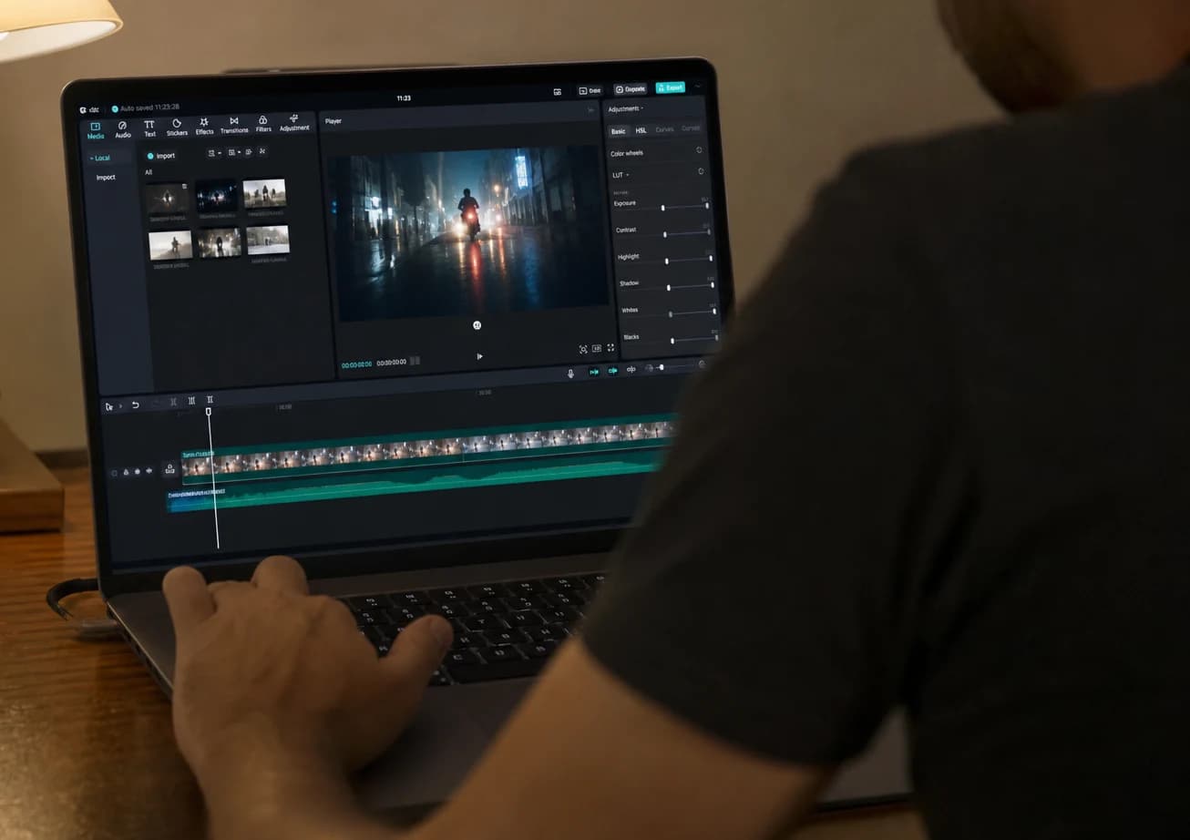 Vérification export multi-format et lecture mobile après montage CapCut d'une production vidéo IA