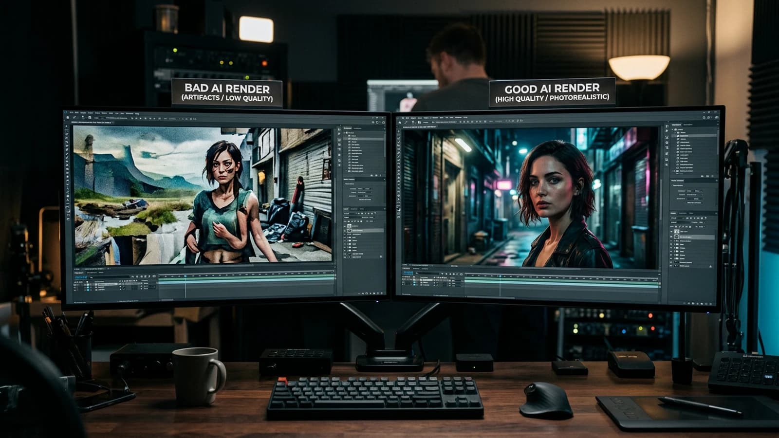 Image contextuelle 1, comparaison prompt brut vs corrigé.