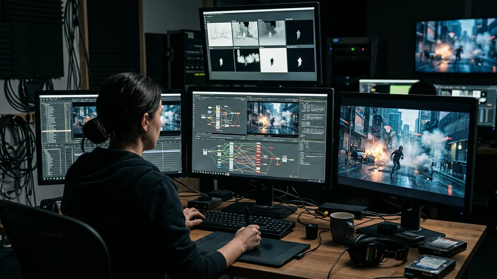 Workflow VFX IA en trois passes avec structure style et intégration lumière