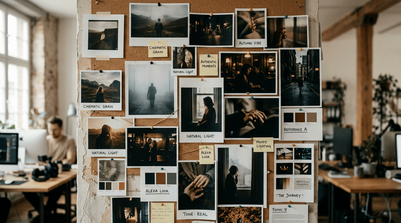 workflow sref midjourney pour garder un style cohérent sur plusieurs scènes publicitaires