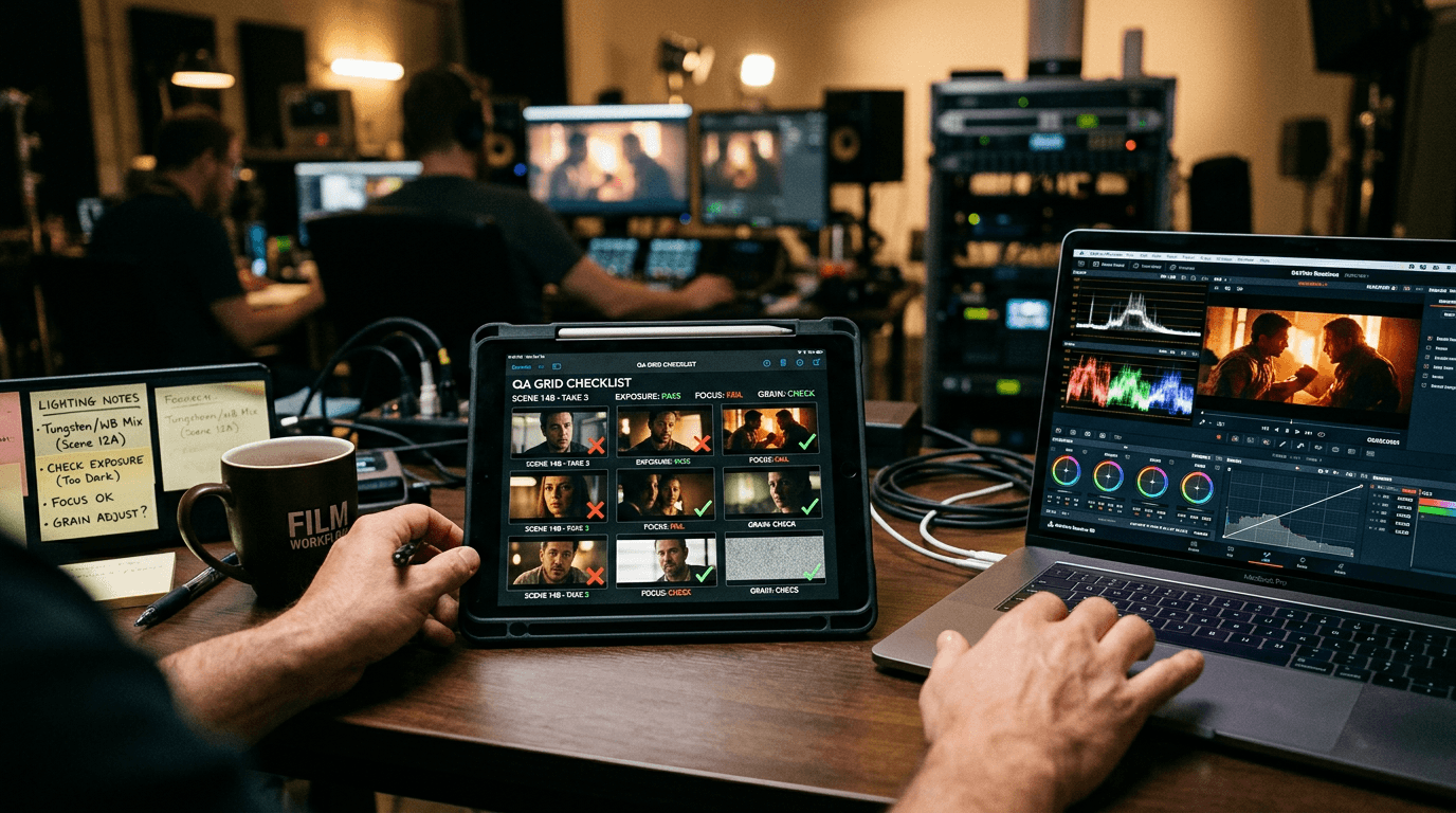 checklist de rendu pro midjourney image avec validation lumière texture et cohérence multi-écrans