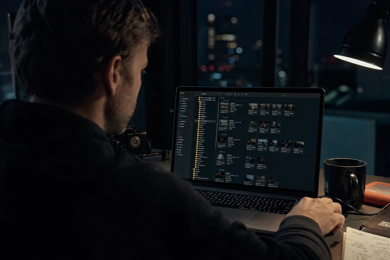 Étalonnage vidéo IA avec scopes et timeline sur station post-production