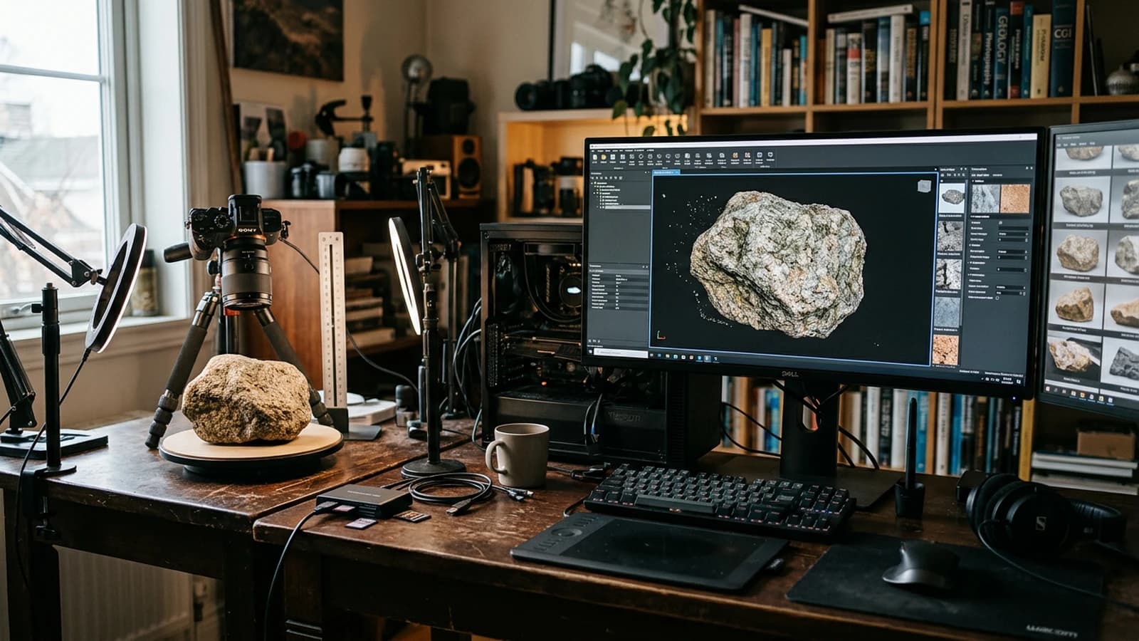 Second repère : sphère shader preview.