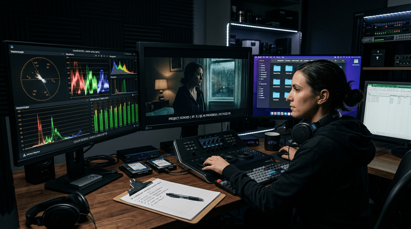 workflow ia creatif du brief au montage avec controle qualite multi ecrans et export final