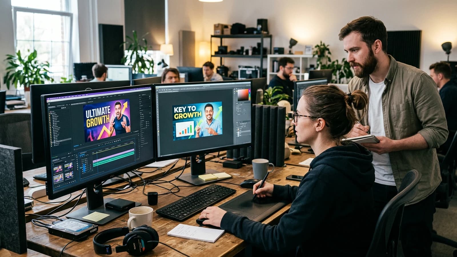 Tableau de test A B publicitaire IA avec variantes de hook CTA et mesure de conversion